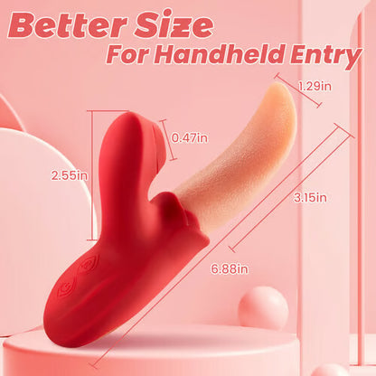-in-1 Flapping Tongue Vibrator Clit Sucking for Intense Blended Orgasms