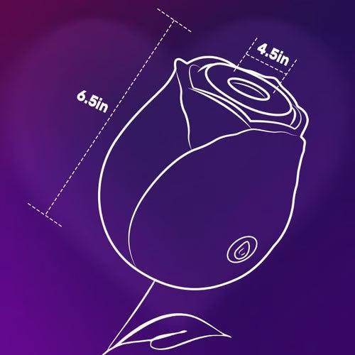 Bestvibe - Rose-Patterned Clitoral Stimulator, 7-Speed Suction Bullet Vibrator