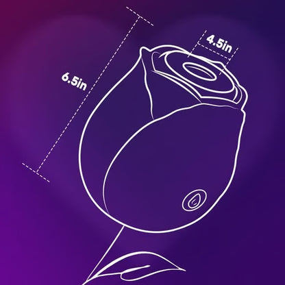Bestvibe - Rose-Patterned Clitoral Stimulator, 7-Speed Suction Bullet Vibrator
