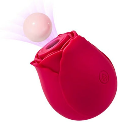 Bestvibe - Rose-Patterned Clitoral Stimulator, 7-Speed Suction Bullet Vibrator