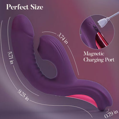 MiraMystique Vibration & Come-Hither Motion G-spot and Clitoral Suction Vibrators