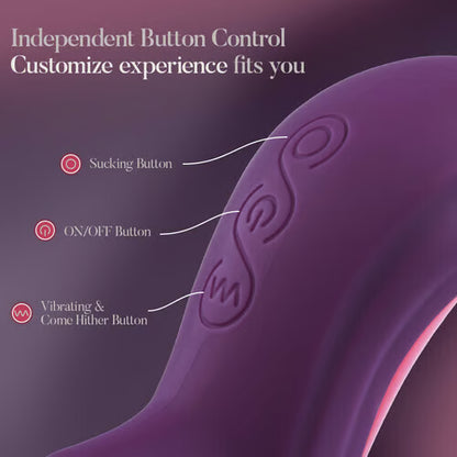 MiraMystique Vibration & Come-Hither Motion G-spot and Clitoral Suction Vibrators
