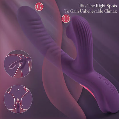MiraMystique Vibration & Come-Hither Motion G-spot and Clitoral Suction Vibrators