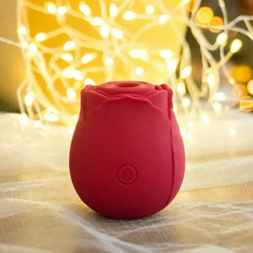 Bestvibe - Rose-Patterned Clitoral Stimulator, 7-Speed Suction Bullet Vibrator