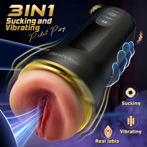 【Free Shipping】Captain - Realistic Suction & Vibration Tight Feeling Different Sensations Automatic Male Masturbator