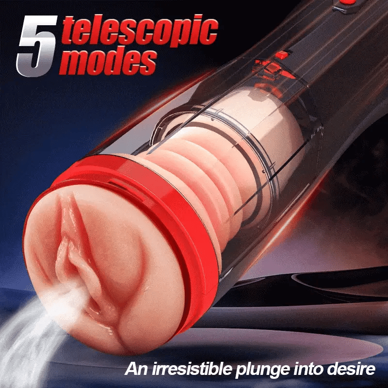 PRICE. 【Everted Fleshy Labia】ROKA- 5 in 1 Men Masturbaters 5 Thrusting+Suction 10 Vibration Removable Transparent Window