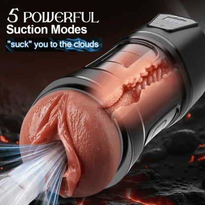 【Free lube】Challenger - 10 Vibrations 5 Suctions Ultra-Realistic Vagina Simulated Masturbator