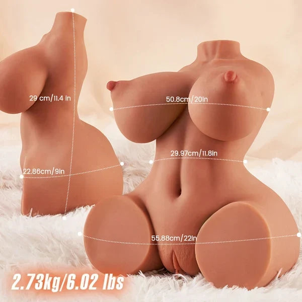 Realistic Butt Latina Sex Torso Toy – Valentina Morena Soft Latex Breast & Hip Design - Daniela